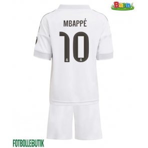 Real Madrid Kylian Mbappe #10 Hemmaställ Barn 2025-26 Kortärmad (+ Korta byxor)